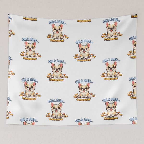 Item preview, On a Diet… Tomorrow – Cute French Bulldog Vet Sticker designed and sold by Bettybee00.