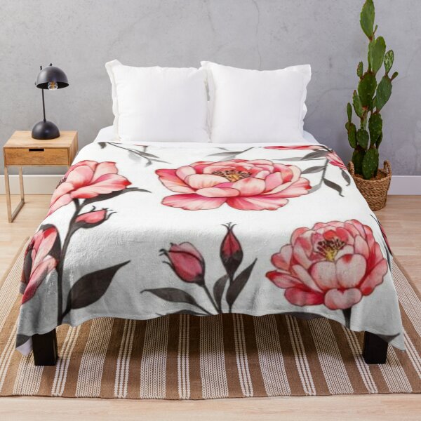Item preview, Floral art design rose ink print style  designed and sold by Heaven1111.