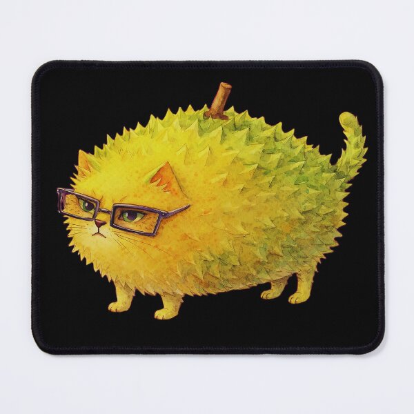 Item preview, Durian Cat Watercolor Illustration designed and sold by MoonfurStudio.