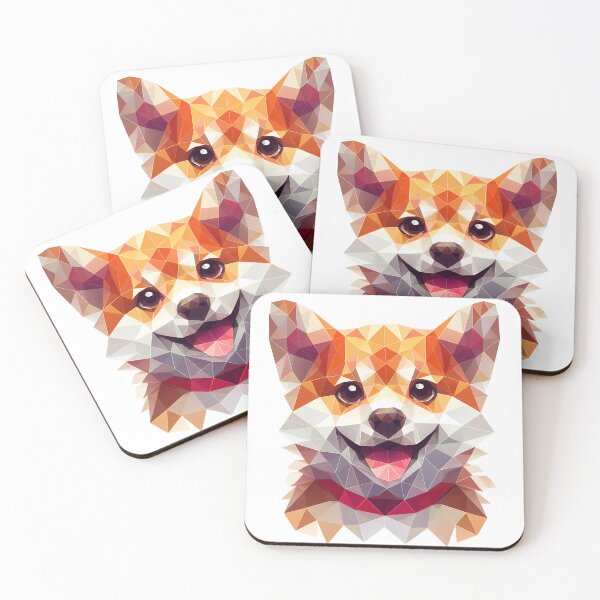 Item preview, Cute Low Poly Dog Illustration designed and sold by ekoprasetioart.
