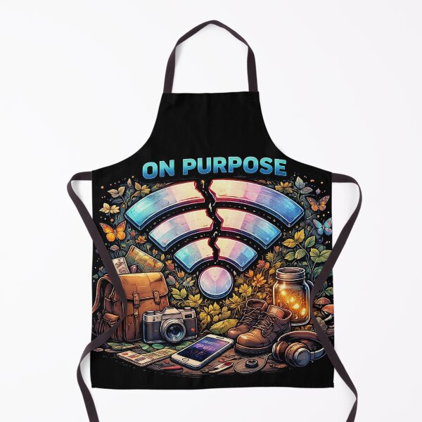 Item preview, Disconnected On Purpose – Retro WiFi Digital Detox Graphic T-Shirt designed and sold by FunkyVista.