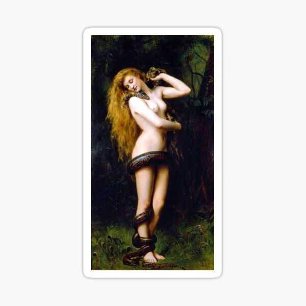 Item preview, Lilith mit der Schlange – John Collier 1886 designed and sold by forgottenbeauty.