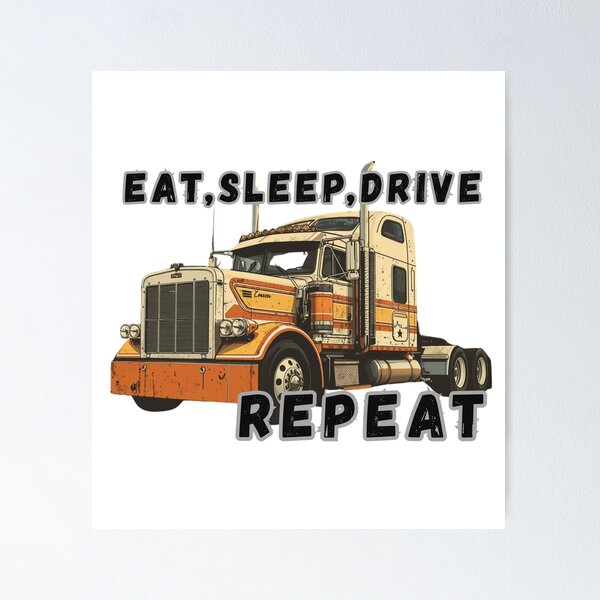 Item preview, Eat Sleep Drive Repeat funny gift designed and sold by TheSewRyn.