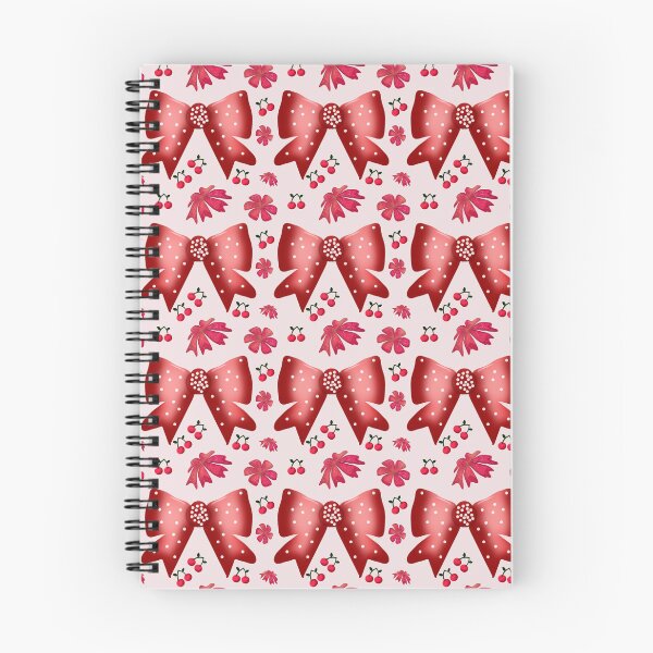 Item preview, Cherry Bow Pattern Cute Red Aesthetic Coquette Style Floral Design designed and sold by HopeAndHustle.