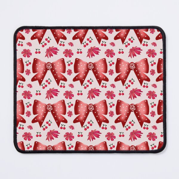 Item preview, Cherry Bow Pattern Cute Red Aesthetic Coquette Style Floral Design designed and sold by HopeAndHustle.