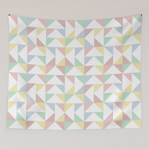 Item preview, Soft Pastel Triangle Decor – Minimal Geometric Pattern designed and sold by Mellowtint Studio.