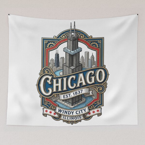 Item preview, CHICAGO, ILLINOIS designed and sold by likbatonboot.