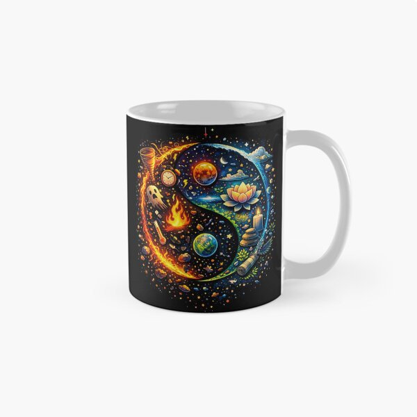 Item preview, Yin Yang Chaos and Calm – Balance of Fire and Peace Aesthetic Art designed and sold by FunkyVista.