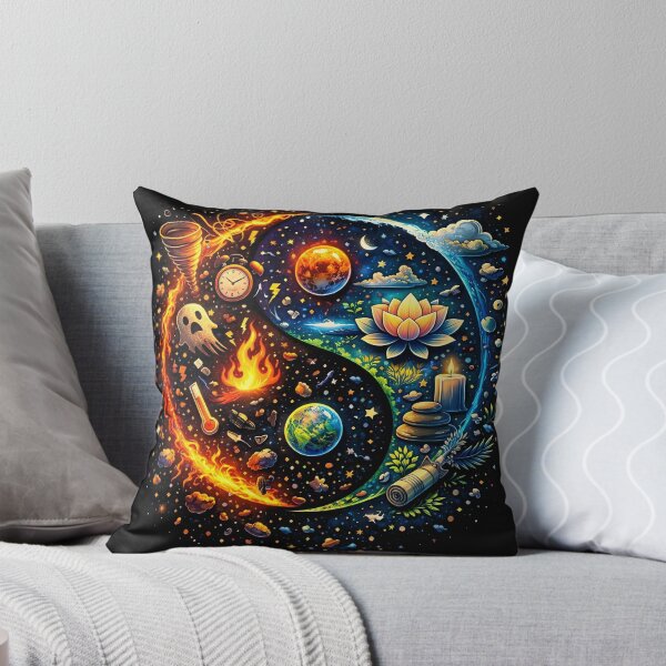 Item preview, Yin Yang Chaos and Calm – Balance of Fire and Peace Aesthetic Art designed and sold by FunkyVista.