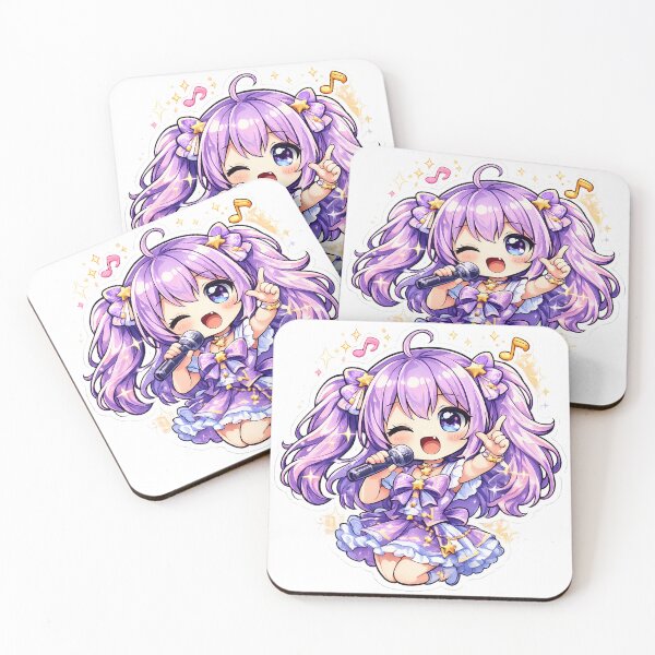 Item preview, Kawaii Anime Idol Girl Sticker Cute Chibi Singer Music Star Cartoon Aesthetic designed and sold by Art-Selling.