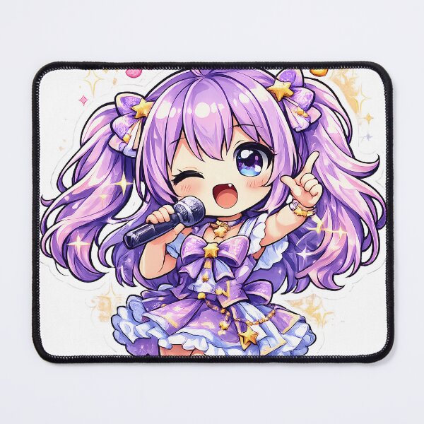 Item preview, Kawaii Anime Idol Girl Sticker Cute Chibi Singer Music Star Cartoon Aesthetic designed and sold by Art-Selling.