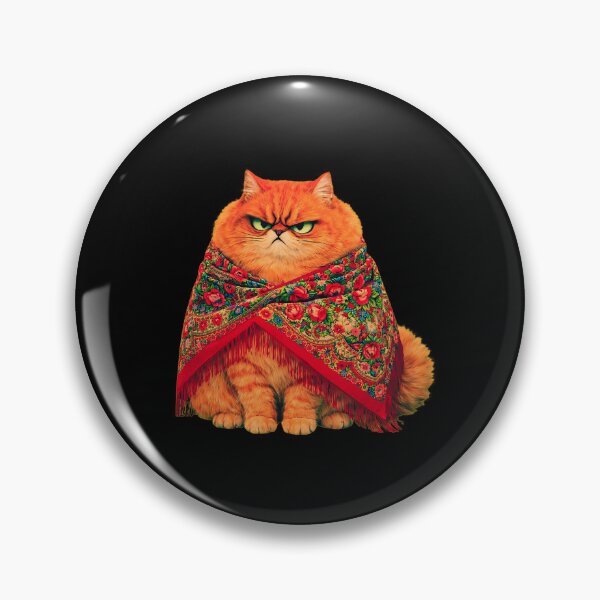 Item preview, Babushka Cat in Scarf designed and sold by MoonfurStudio.