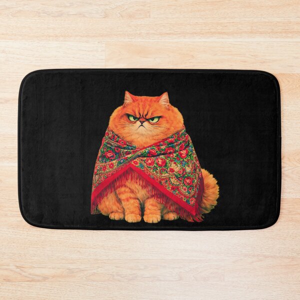 Item preview, Babushka Cat in Scarf designed and sold by MoonfurStudio.