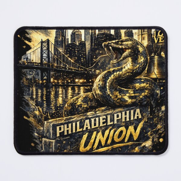 Item preview, Philadelphia Union Soccer Design Snake Graphic Shirt Philly Skyline Football Fan Art Gold Black Sports Tee Gift for Soccer Lovers designed and sold by GarnerSupplyCo.