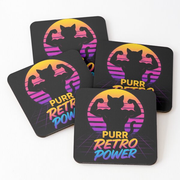 Item preview, Retro Cat Fitness, Synthwave Gym Cat designed and sold by AYACHI90.
