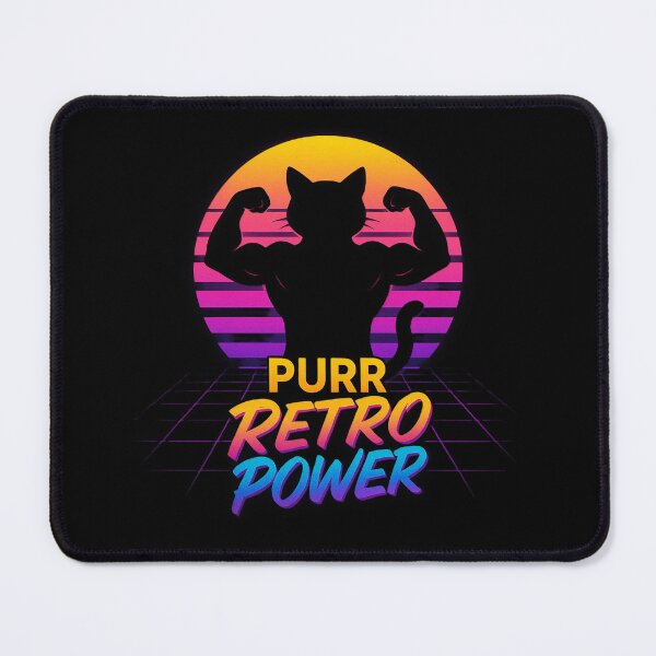 Item preview, Retro Cat Fitness, Synthwave Gym Cat designed and sold by AYACHI90.