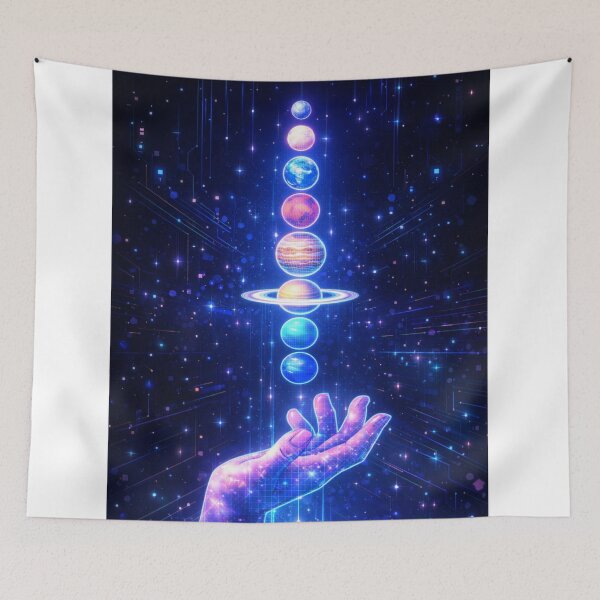 Item preview, Cosmic Alignment – Neon Cyber Poster designed and sold by MrsMirabilis.