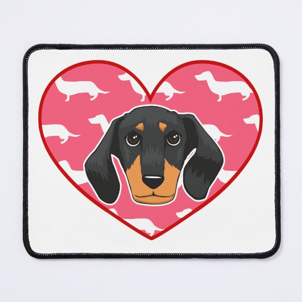 Item preview, Dachshund Dog Face and Silhouette on Heart designed and sold by Jaudaux Designs.