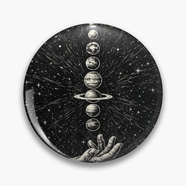 Item preview, Cosmic Alignment – Vintage Linocut Poster designed and sold by MrsMirabilis.