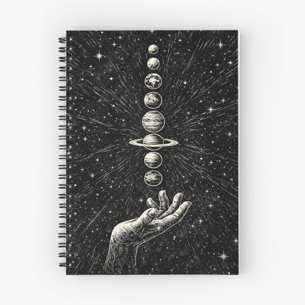 Item preview, Cosmic Alignment – Vintage Linocut Poster designed and sold by MrsMirabilis.
