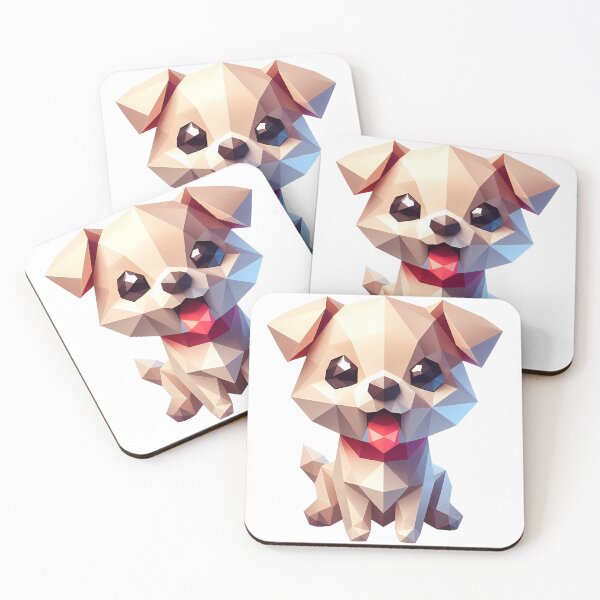 Item preview, Low Poly Puppy Illustration Design designed and sold by ekoprasetioart.