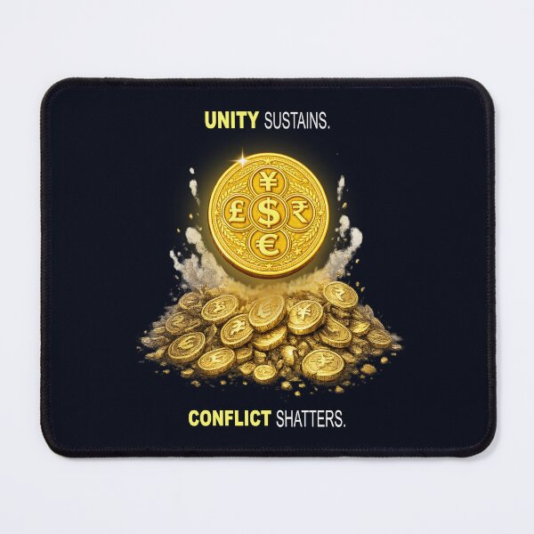 Item preview, Unity Sustains Conflict Shatters – Global Currency Concept Art designed and sold by LeelaWorks.org.