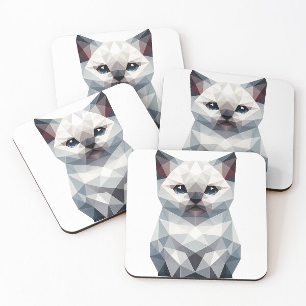 Item preview, Low Poly Cat Illustration Design designed and sold by ekoprasetioart.