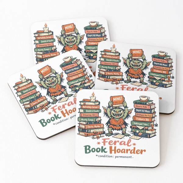 Item preview, Feral Book Hoarder Funny BookTok Bibliophile Reader Gift Unhinged Reading T-Shirt designed and sold by GeniePixel.