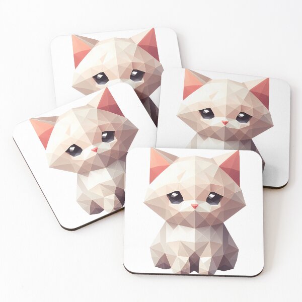 Item preview, Cute Low Poly Cat Illustration designed and sold by ekoprasetioart.