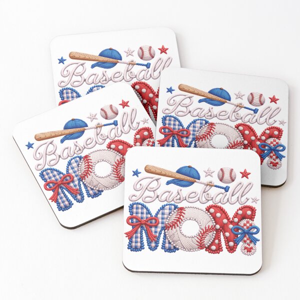 Item preview, Patriotic Baseball Mom Handmade Clay Style Design – Cute USA Sports Mom Gift designed and sold by Ladys-Gents.