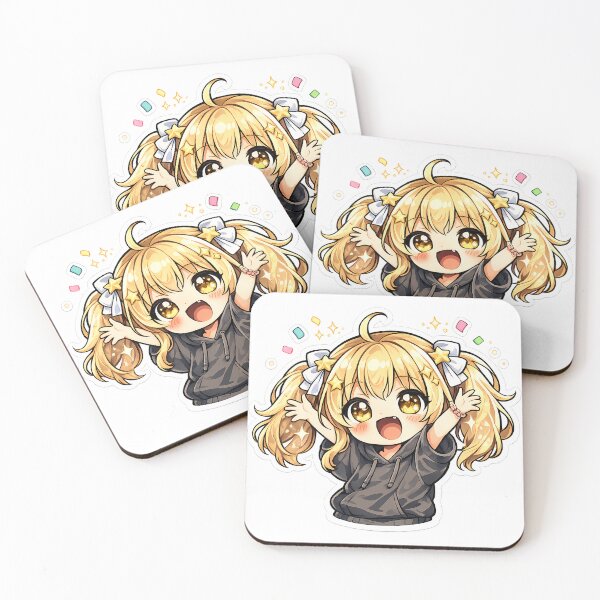 Item preview, Excited Chibi Anime Girl Sticker Cute Kawaii Happy Energy Reaction Cartoon Aesthetic designed and sold by Art-Selling.
