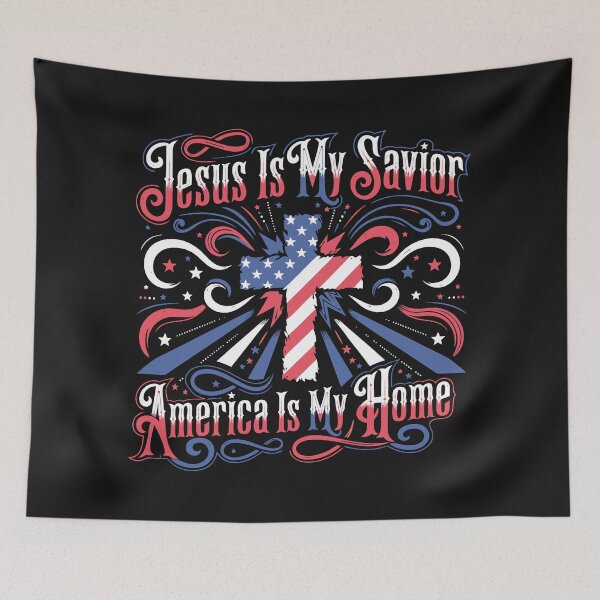 Item preview, Jesus Is My Savior America is My Home  designed and sold by TeezTales.