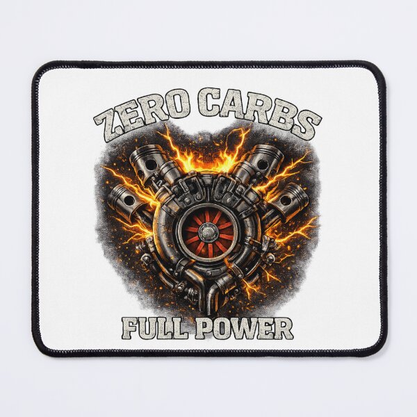 Item preview, Zero Carbs Full Power Fitness Keto Design High Energy Graphic designed and sold by MyOwnLab.
