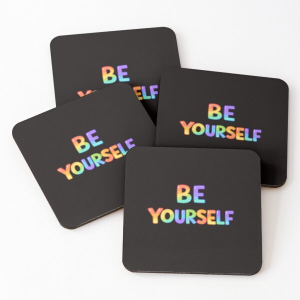 Item preview, Be Yourself Minimal Pride Design ? Simple Rainbow Typography LGBTQ Quote designed and sold by PoojaArtLab.