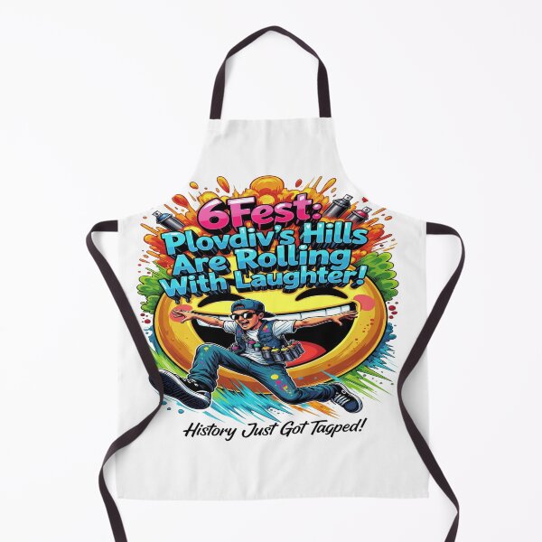 Item preview, 6Fest Plovdiv Street Art T-Shirt – Funny Graffiti Emoji “Hills Are Rolling With Laughter” Urban Festival Design designed and sold by Sushikidsntoddlers.