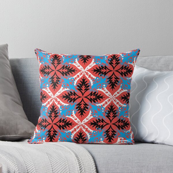 Item preview, Red and blue tribal lattice pattern designed and sold by AdesignbyG.