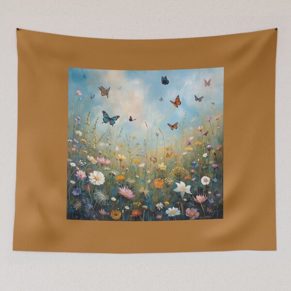 Item preview, A beautiful meadow with butterflies, an idyllic picture or rather surreal?  designed and sold by Knock on my door.