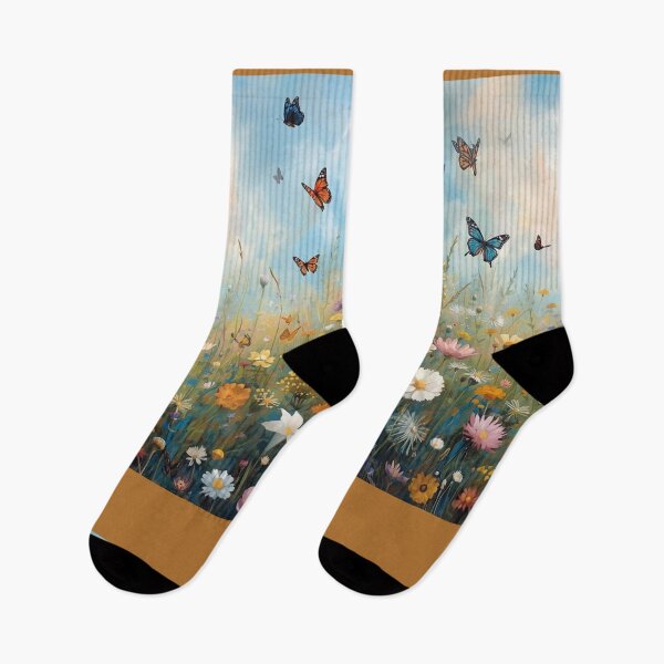 Item preview, A beautiful meadow with butterflies, an idyllic picture or rather surreal?  designed and sold by Knock on my door.
