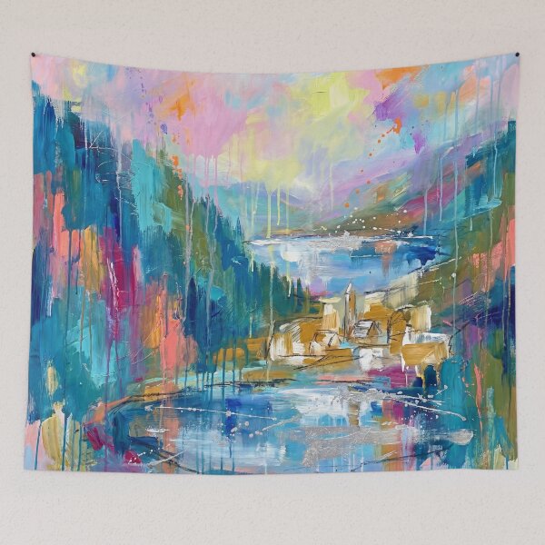 Item preview, Glendalough Abstract Landscape Painting designed and sold by Printpix.
