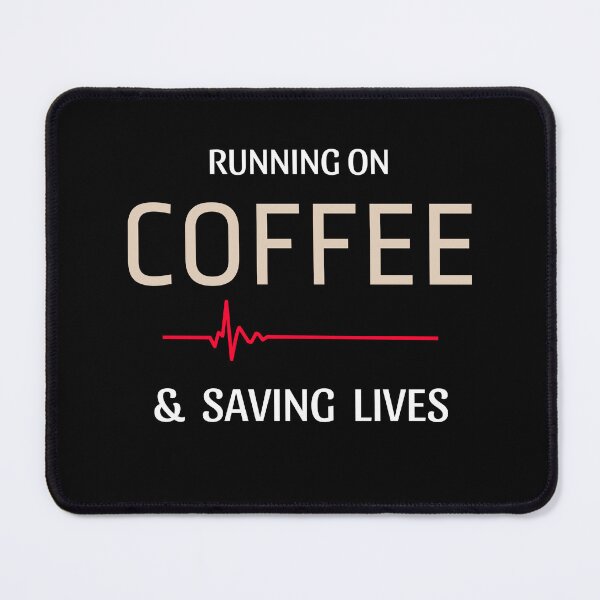 Item preview, Running on Coffee & Saving Lives Gifts designed and sold by ZubekStudio.