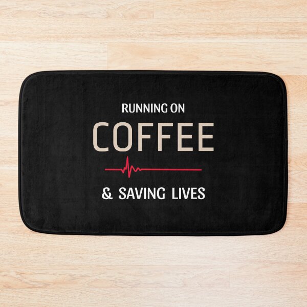 Item preview, Running on Coffee & Saving Lives Gifts designed and sold by ZubekStudio.