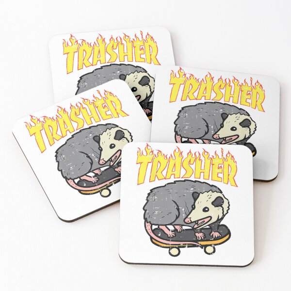 Item preview, Trash Opossum Skater Funny Trasher Skateboard Vintage Streetwear Animal designed and sold by alber-garnell.