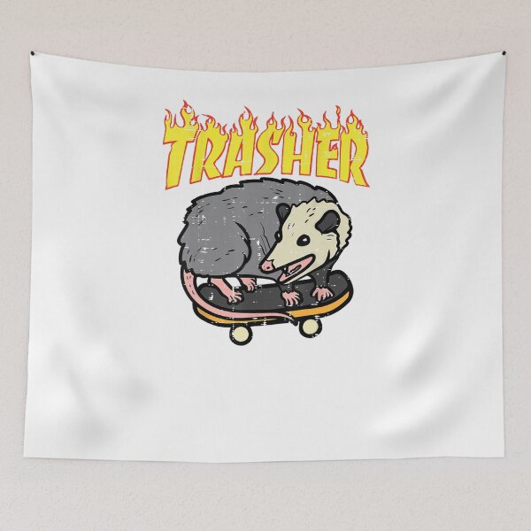 Item preview, Trash Opossum Skater Funny Trasher Skateboard Vintage Streetwear Animal designed and sold by alber-garnell.