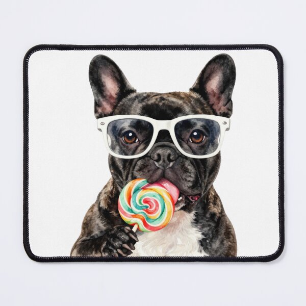 Item preview, French Bulldog with a colorful lollipop designed and sold by SophiesDesign27.