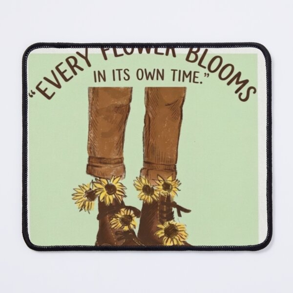 Item preview, Every Flower Blooms in Its Own Time – Aesthetic Sunflower Boots Illustration designed and sold by RushVibeWear.