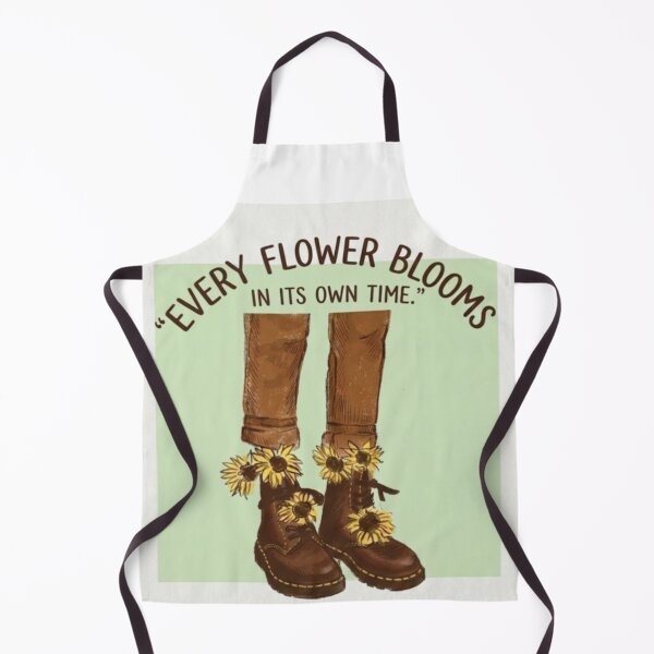 Item preview, Every Flower Blooms in Its Own Time – Aesthetic Sunflower Boots Illustration designed and sold by RushVibeWear.