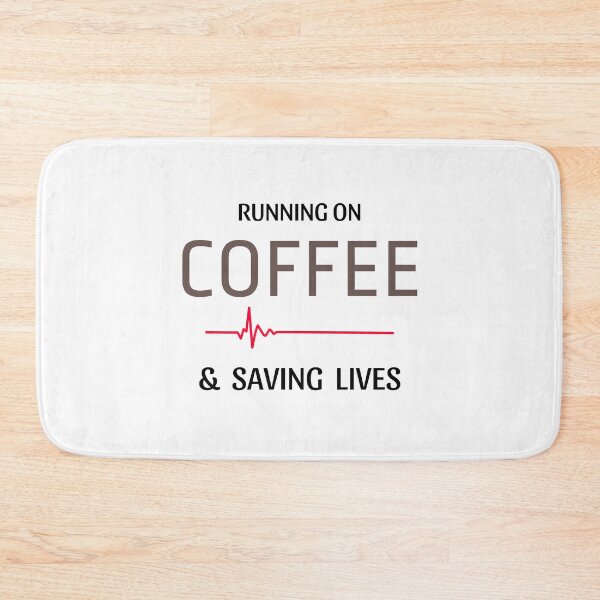 Item preview, Running on Coffee & Saving Lives Gifts designed and sold by ZubekStudio.