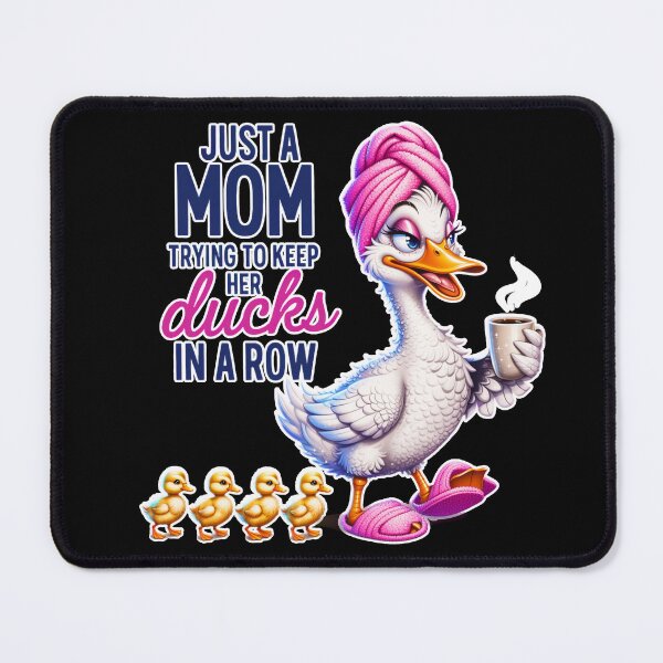 Item preview, Funny Mom Duck Pun Just a Mom Trying to Keep Her Ducks in a Row Cute Coffee Ducklings Design designed and sold by Ladys-Gents.