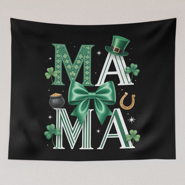 Item preview, Mama Leopard St Patricks Day Coquette Bow Clover designed and sold by papertaless.