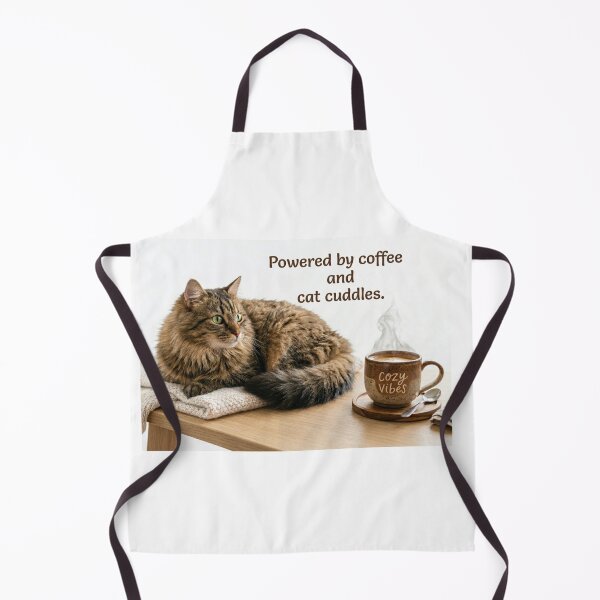 Item preview, Powered by Coffee and Cat Cuddles – Cozy Cat Lover Aesthetic designed and sold by RushVibeWear.